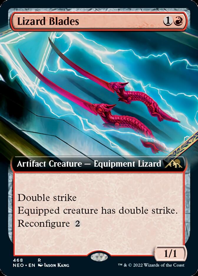 Lizard Blades (Extended Art) [Kamigawa: Neon Dynasty] | Amazing Games TCG