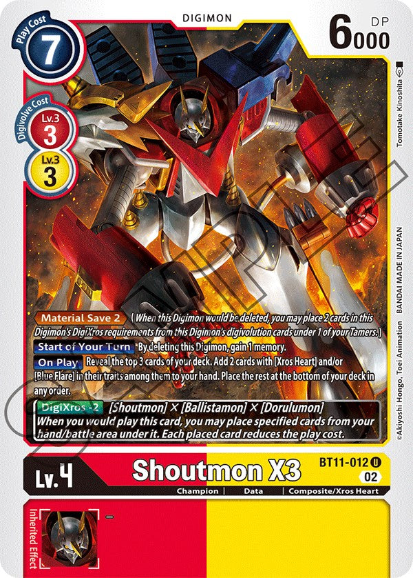 Shoutmon X3 [BT11-012] [Dimensional Phase] | Amazing Games TCG