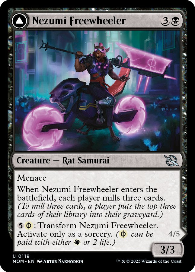 Nezumi Freewheeler // Hideous Fleshwheeler [March of the Machine] | Amazing Games TCG