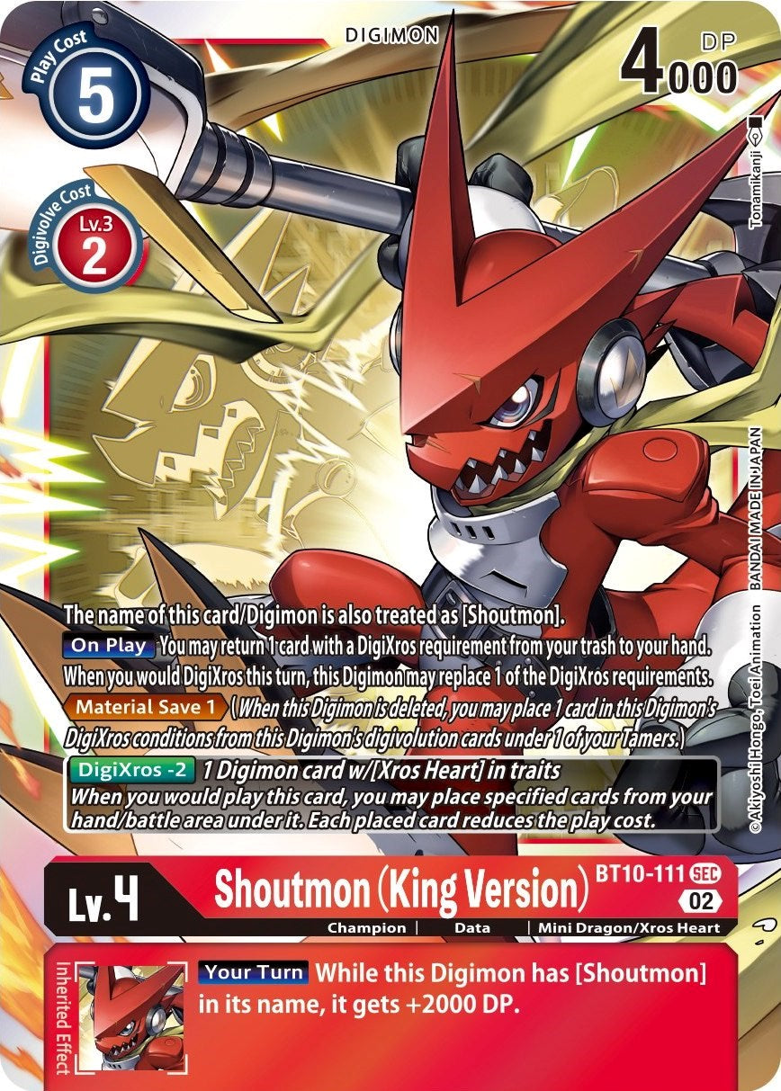 Shoutmon (King Version) [BT10-111] [Xros Encounter] | Amazing Games TCG