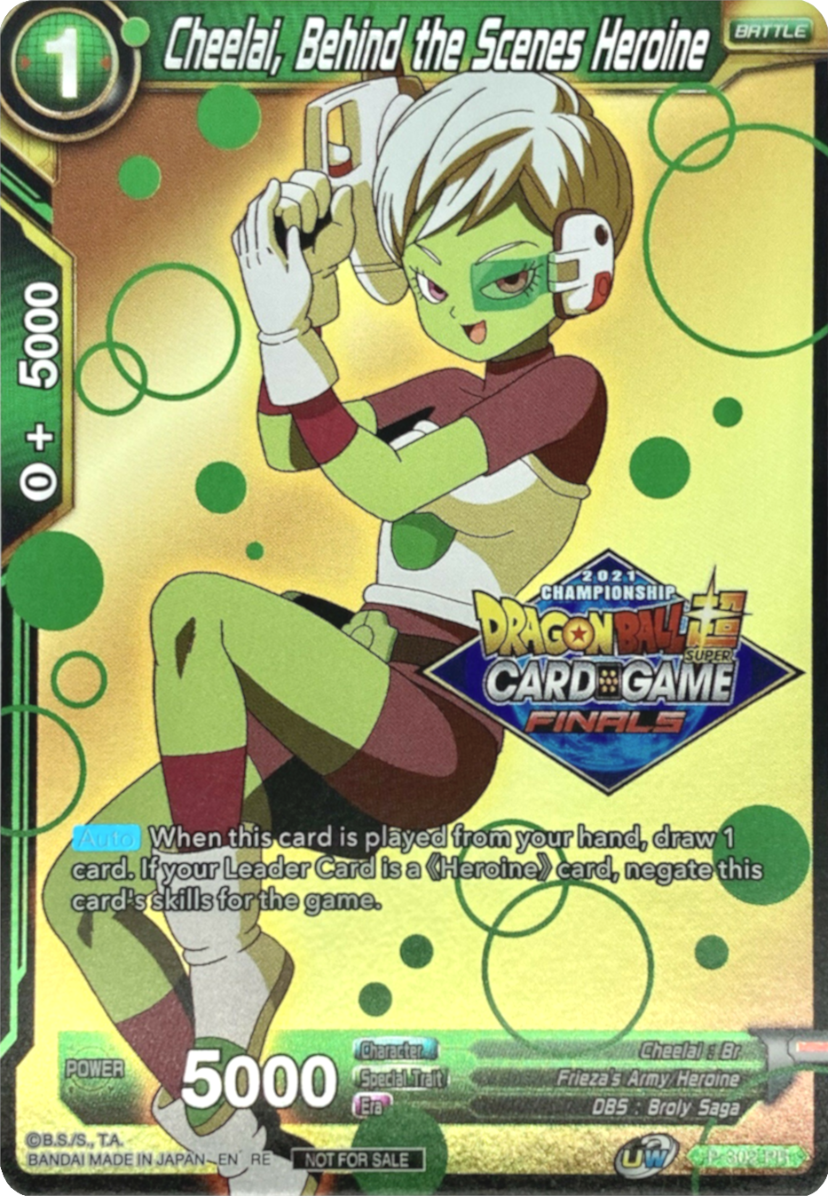 Cheelai, Behind the Scenes Heroine (2021 Tournament Pack Vault Set) (P-302) [Tournament Promotion Cards] | Amazing Games TCG