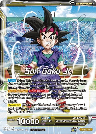 Son Goku Jr. // SS Son Goku Jr., Scion of the Lineage (P-290) [Promotion Cards] | Amazing Games TCG