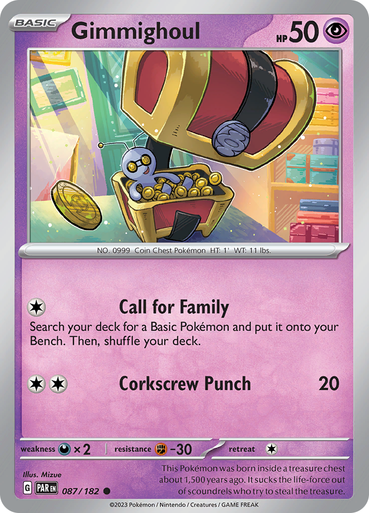 Gimmighoul (087/182) [Scarlet & Violet: Paradox Rift] | Amazing Games TCG