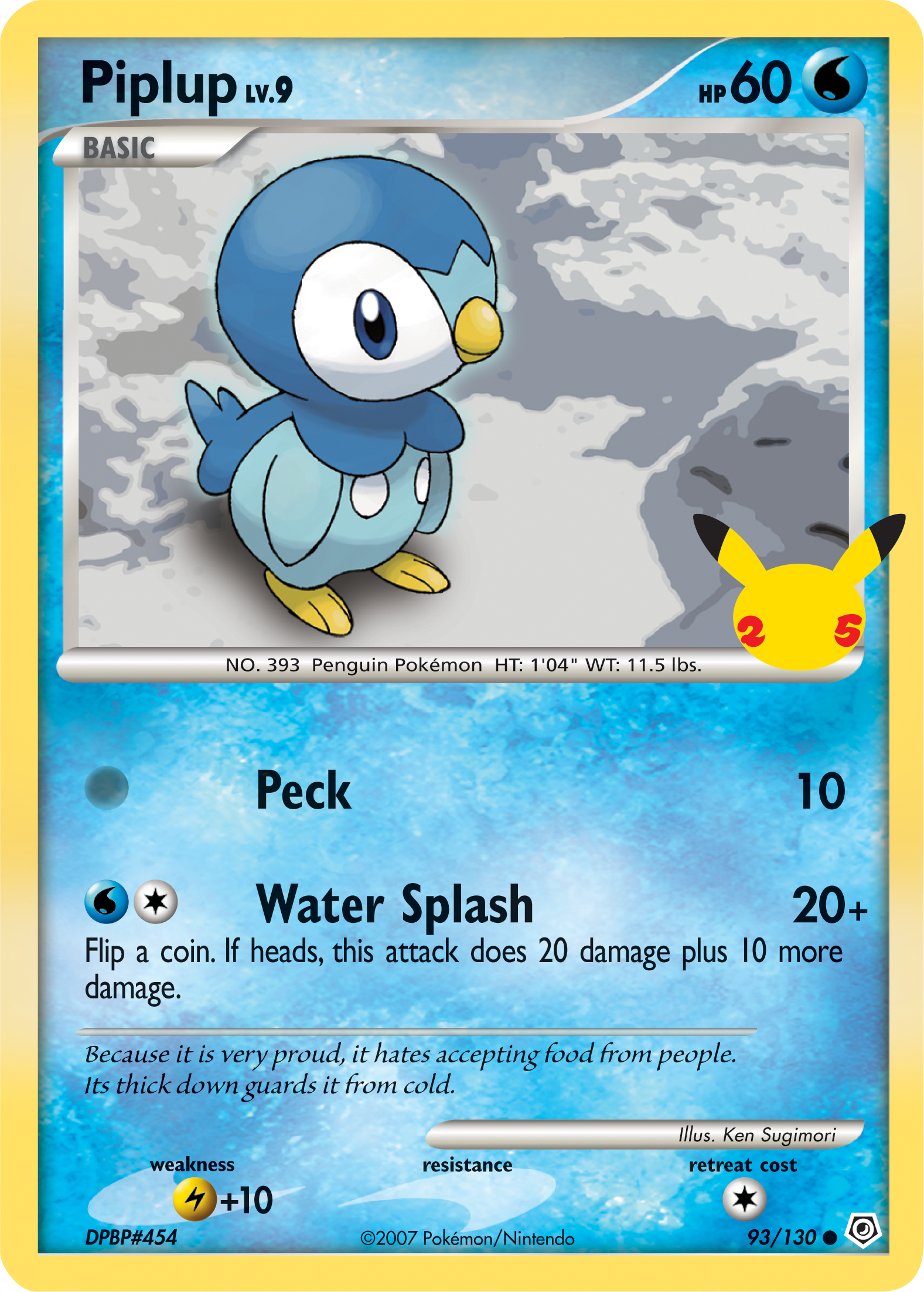 Piplup (93/130) (Jumbo Card) [First Partner Pack] | Amazing Games TCG