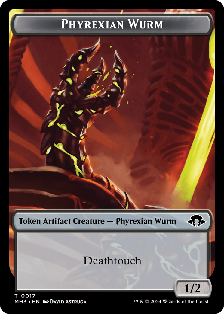 Servo // Phyrexian Wurm (0017) Double-Sided Token [Modern Horizons 3 Tokens] | Amazing Games TCG