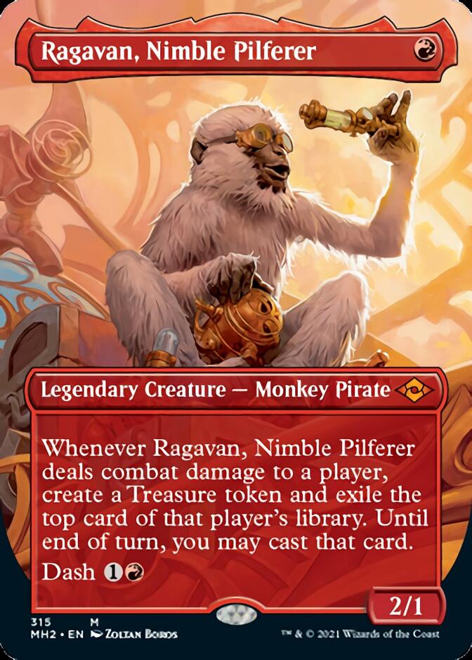 Ragavan, Nimble Pilferer (Borderless Alternate Art) [Modern Horizons 2] | Amazing Games TCG