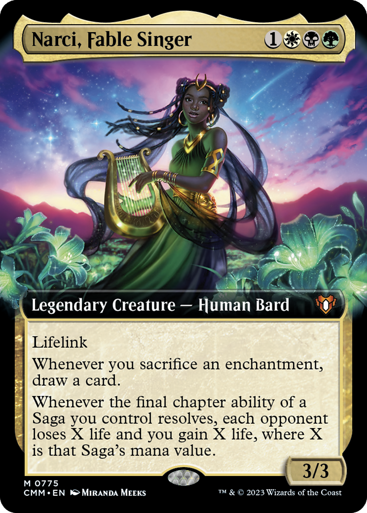 Narci, Fable Singer (Extended Art) [Commander Masters] | Amazing Games TCG