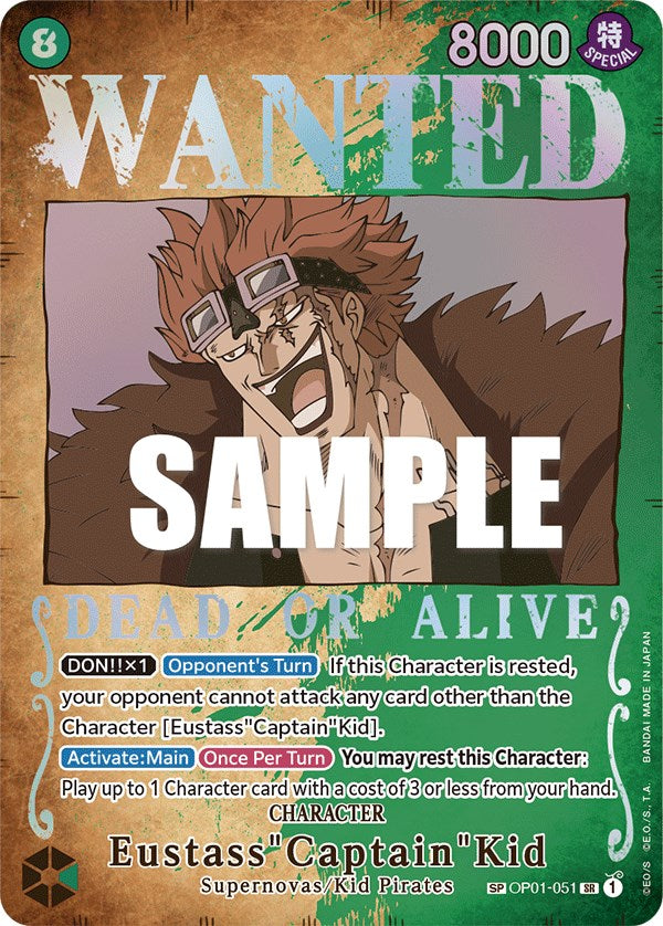 Eustass"Captain"Kid (Wanted Poster) [Pillars of Strength] | Amazing Games TCG