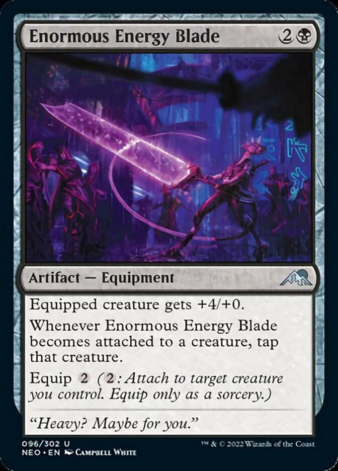 Enormous Energy Blade [Kamigawa: Neon Dynasty] | Amazing Games TCG