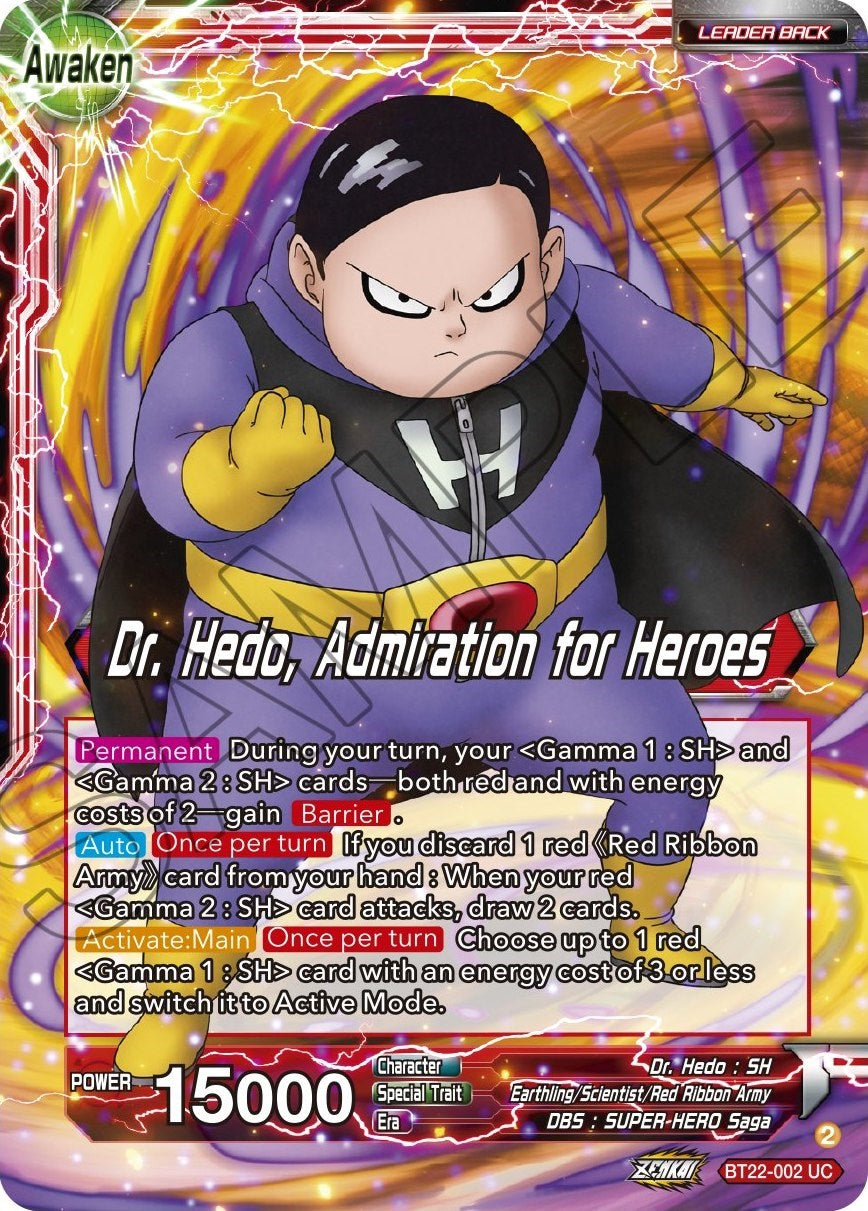 Dr. Hedo // Dr Hedo, Admiration for Heroes (BT22-002) [Critical Blow] | Amazing Games TCG