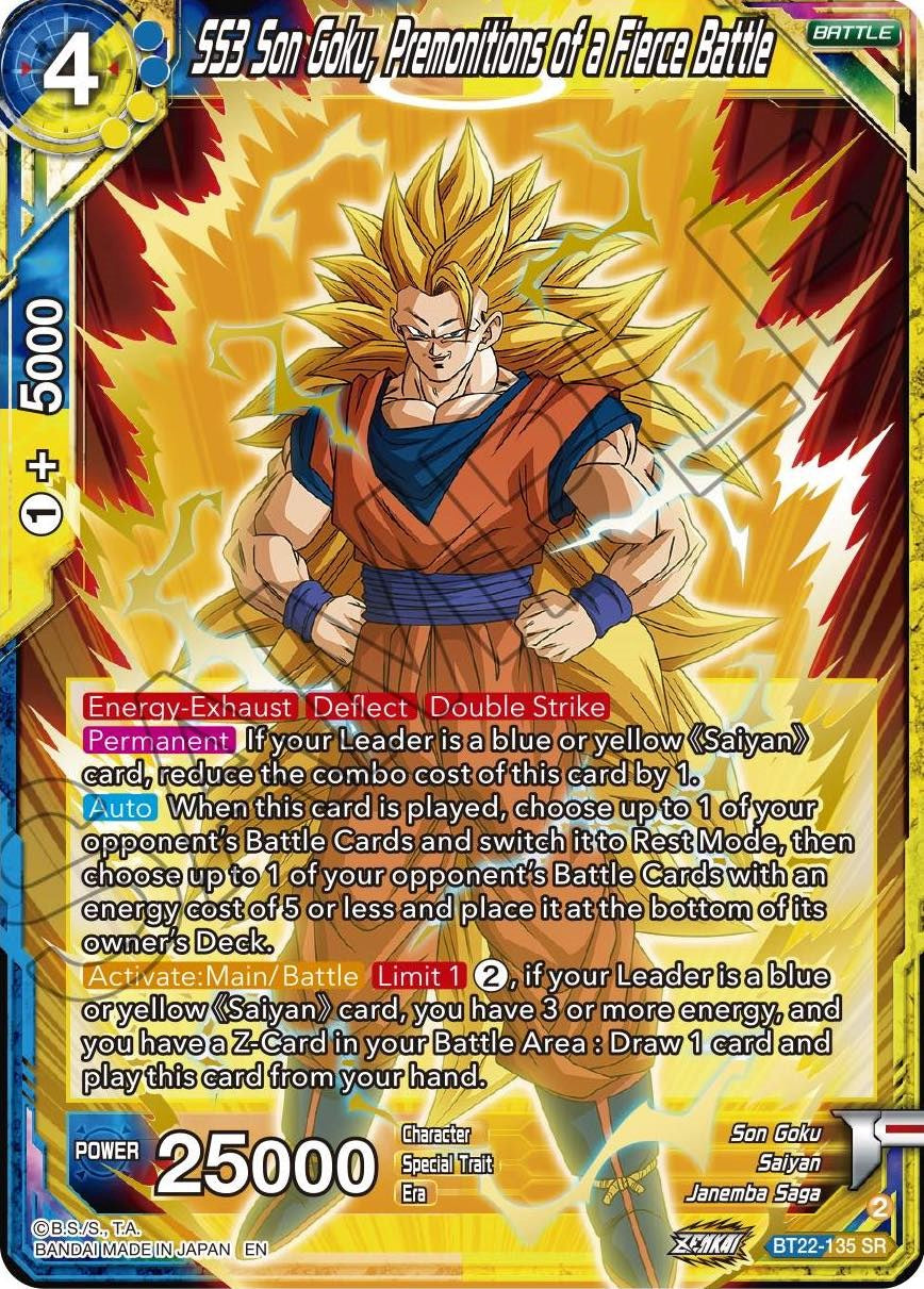 SS3 Son Goku, Premonitions of a Fierce Battle (BT22-135) [Critical Blow] | Amazing Games TCG