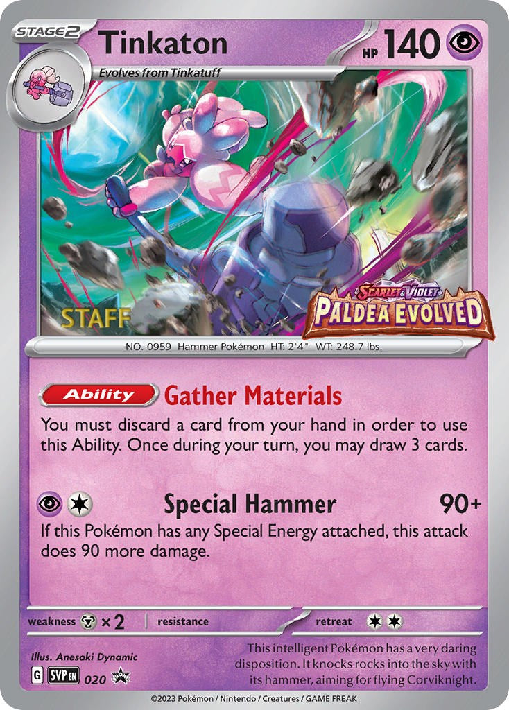 Tinkaton (020) (Staff Promo) [Scarlet & Violet: Black Star Promos] | Amazing Games TCG