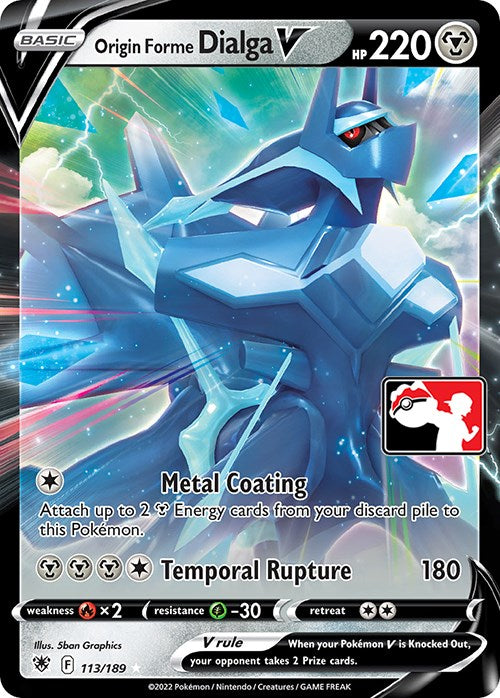 Origin Forme Dialga V (113/189) [Prize Pack Series Three] | Amazing Games TCG