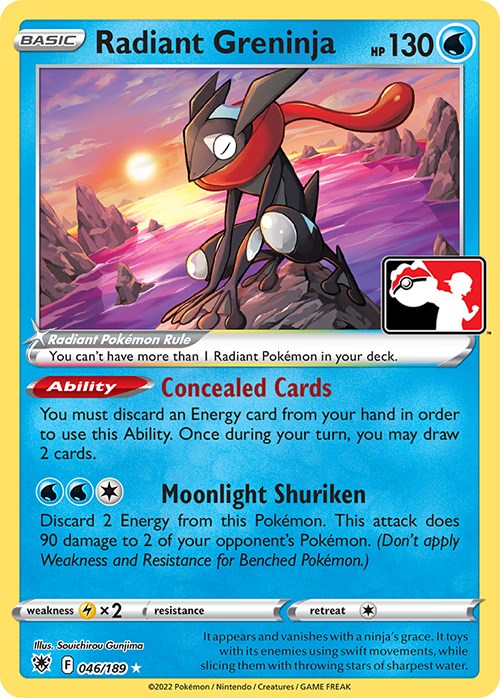 Radiant Greninja (046/189) [Prize Pack Series Three] | Amazing Games TCG