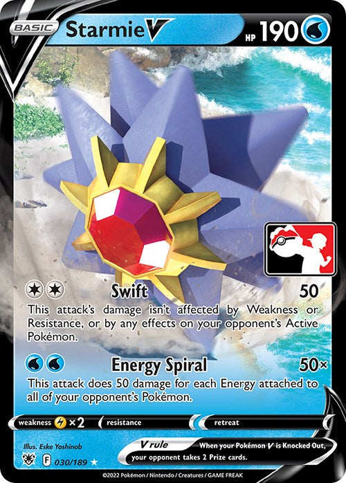 Starmie V (030/189) [Prize Pack Series Three] | Amazing Games TCG