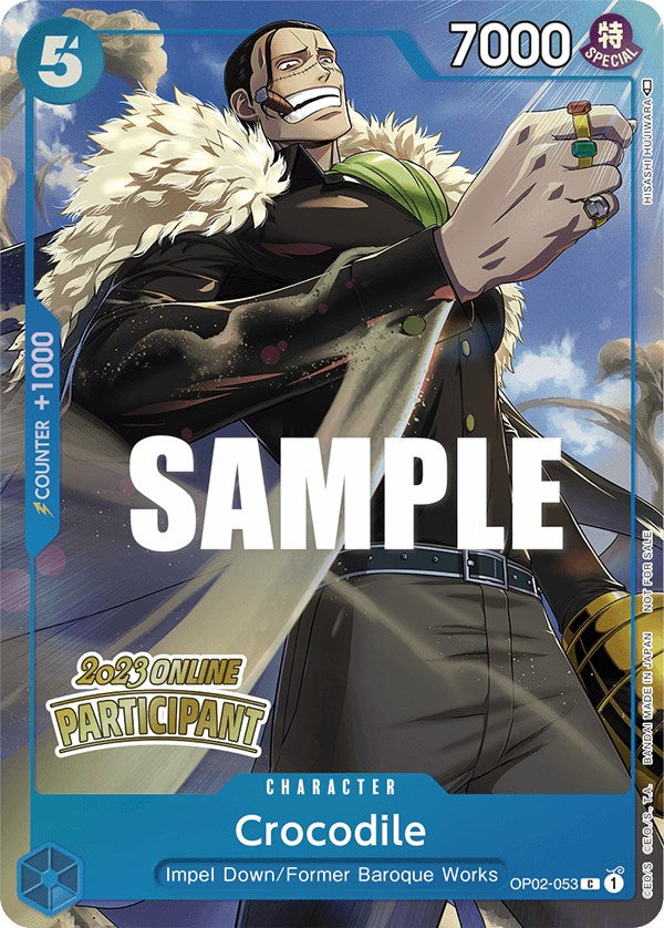 Crocodile (Online Regional 2023) [Participant] [One Piece Promotion Cards] | Amazing Games TCG