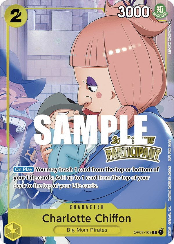 Charlotte Chiffon (Online Regional 2023) [Participant] [One Piece Promotion Cards] | Amazing Games TCG