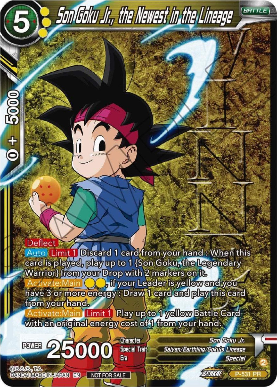 Son Goku Jr., the Newest in the Lineage (Winner-Stamped) (Zenkai Series Tournament Pack Vol.5) (P-531) [Tournament Promotion Cards] | Amazing Games TCG