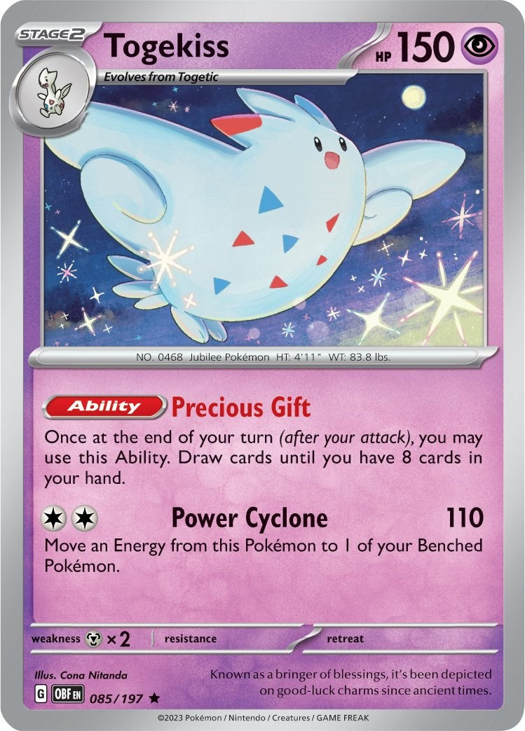 Togekiss (085/197) (Theme Deck Exclusive) [Scarlet & Violet: Obsidian Flames] | Amazing Games TCG