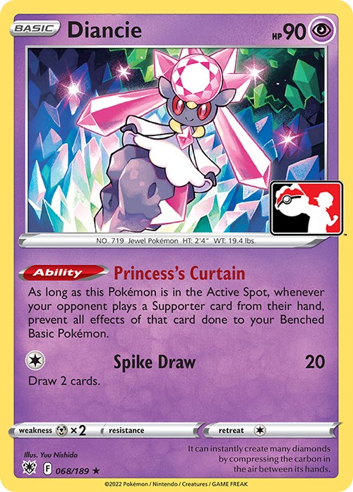 Diancie (068/189) [Prize Pack Series Three] | Amazing Games TCG