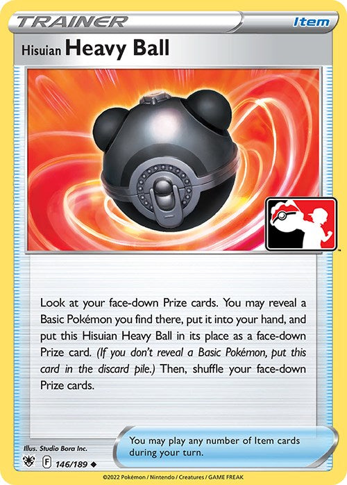 Hisuian Heavy Ball (146/189) [Prize Pack Series Three] | Amazing Games TCG