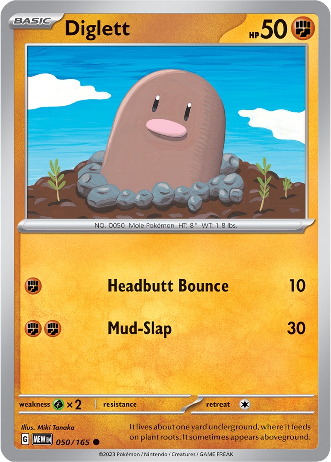 Diglett (050/165) [Scarlet & Violet: 151] | Amazing Games TCG