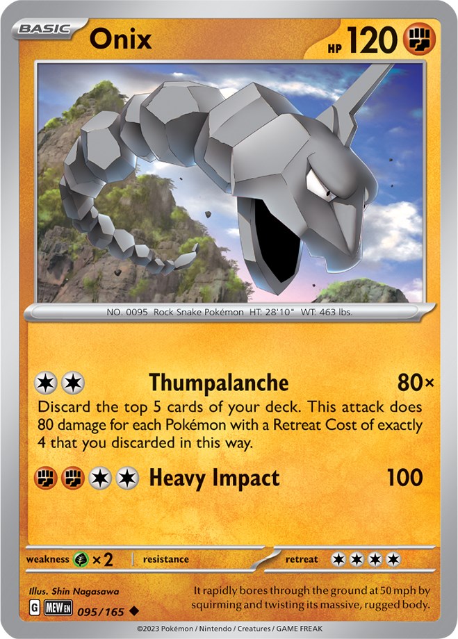 Onix (095/165) [Scarlet & Violet: 151] | Amazing Games TCG