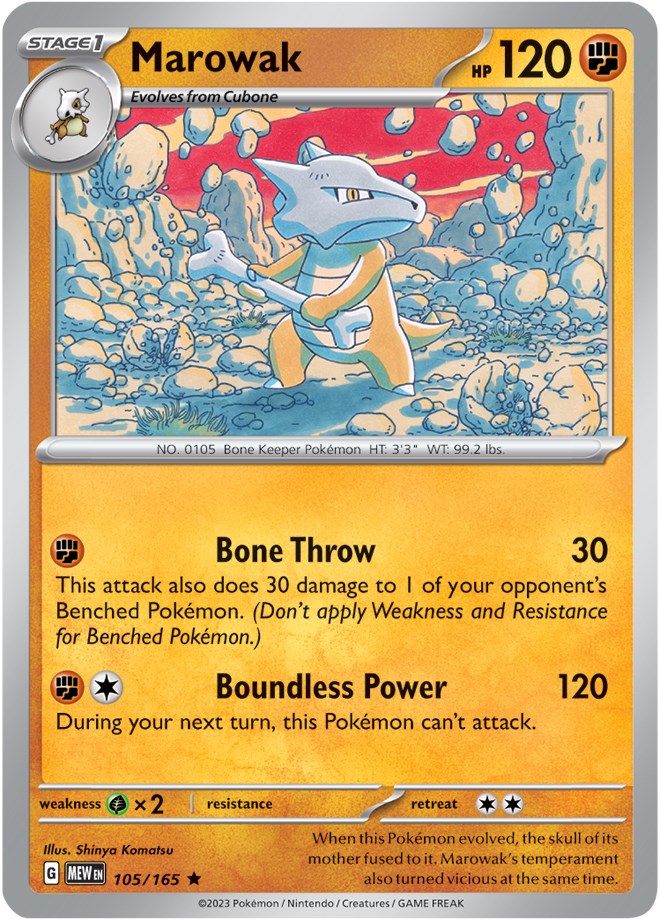 Marowak (105/165) [Scarlet & Violet: 151] | Amazing Games TCG