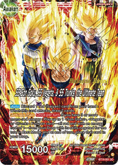 Son Goku & Vegeta & Trunks // SS Son Goku, SS Vegeta, & SS Trunks, the Ultimate Team (Fighter's Ambition Holiday Pack) (BT19-001) [Tournament Promotion Cards] | Amazing Games TCG