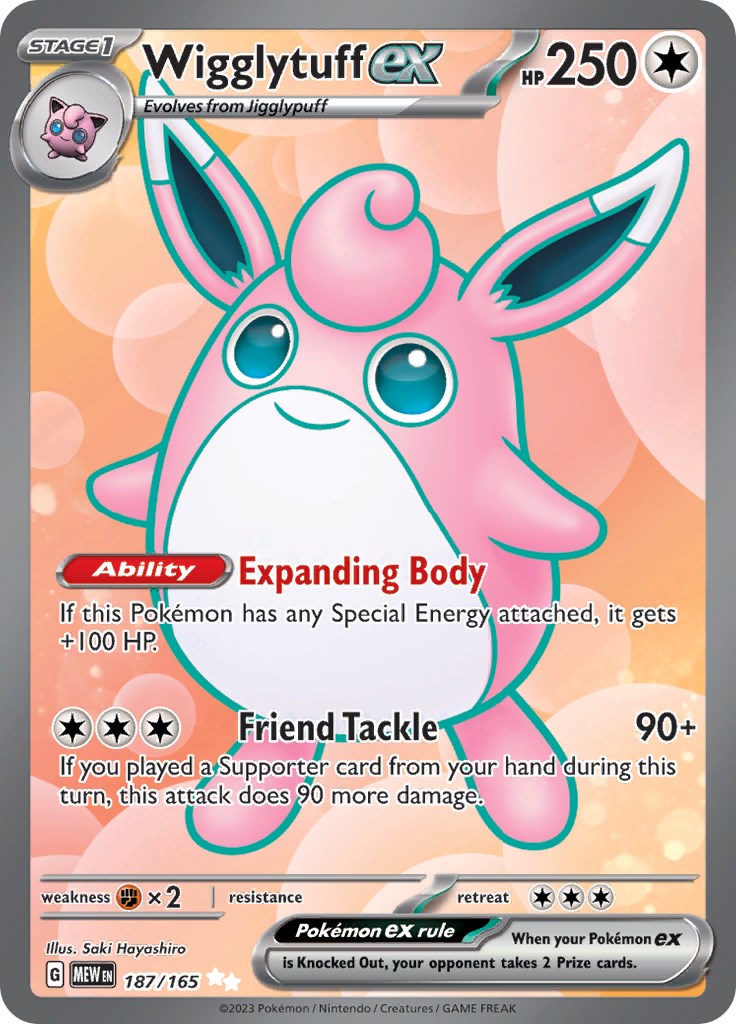 Wigglytuff ex (187/165) [Scarlet & Violet: 151] | Amazing Games TCG