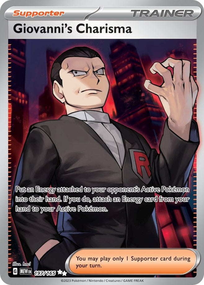 Giovanni's Charisma (197/165) [Scarlet & Violet: 151] | Amazing Games TCG