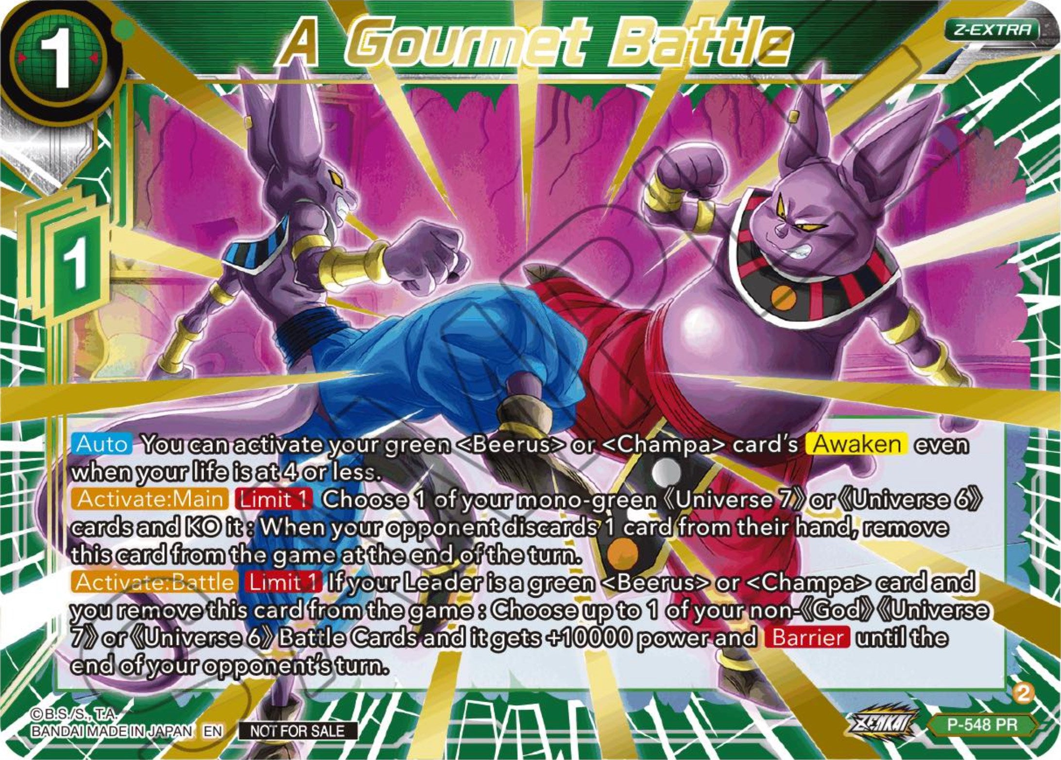 A Gourmet Battle (Championship Z Extra Card Pack 2023) (P-548) [Tournament Promotion Cards] | Amazing Games TCG