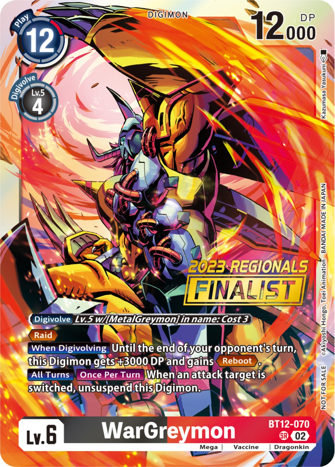 WarGreymon [BT12-070] (2023 Regionals Finalist) [Across Time] | Amazing Games TCG