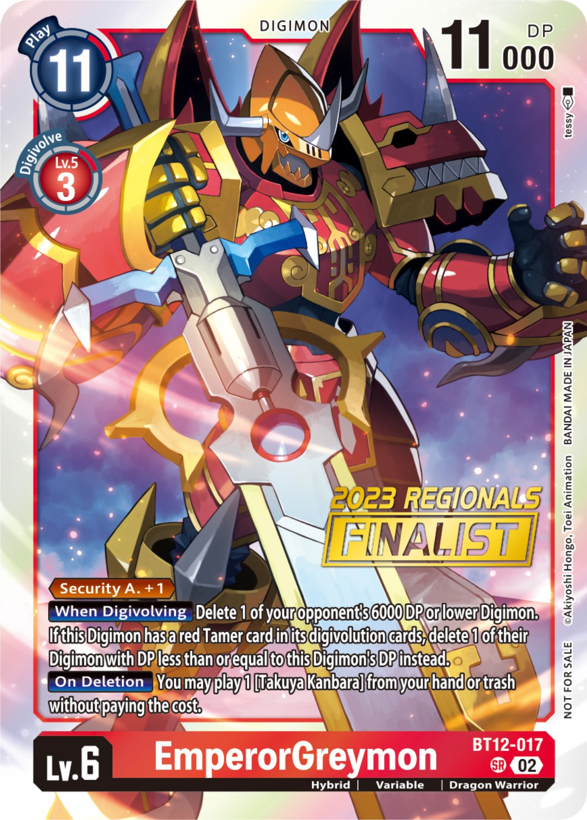 EmperorGreymon [BT12-017] (2023 Regionals Finalist) [Across Time] | Amazing Games TCG