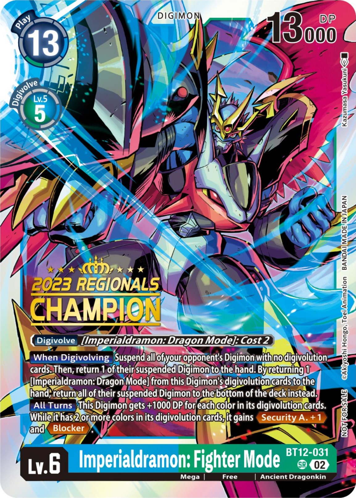 Imperialdramon: Fighter Mode [BT12-031] (2023 Regionals Champion) [Across Time] | Amazing Games TCG