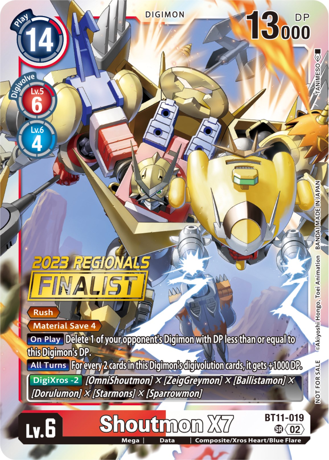 Shoutmon X7 [BT11-019] (2023 Regionals Finalist) [Dimensional Phase] | Amazing Games TCG