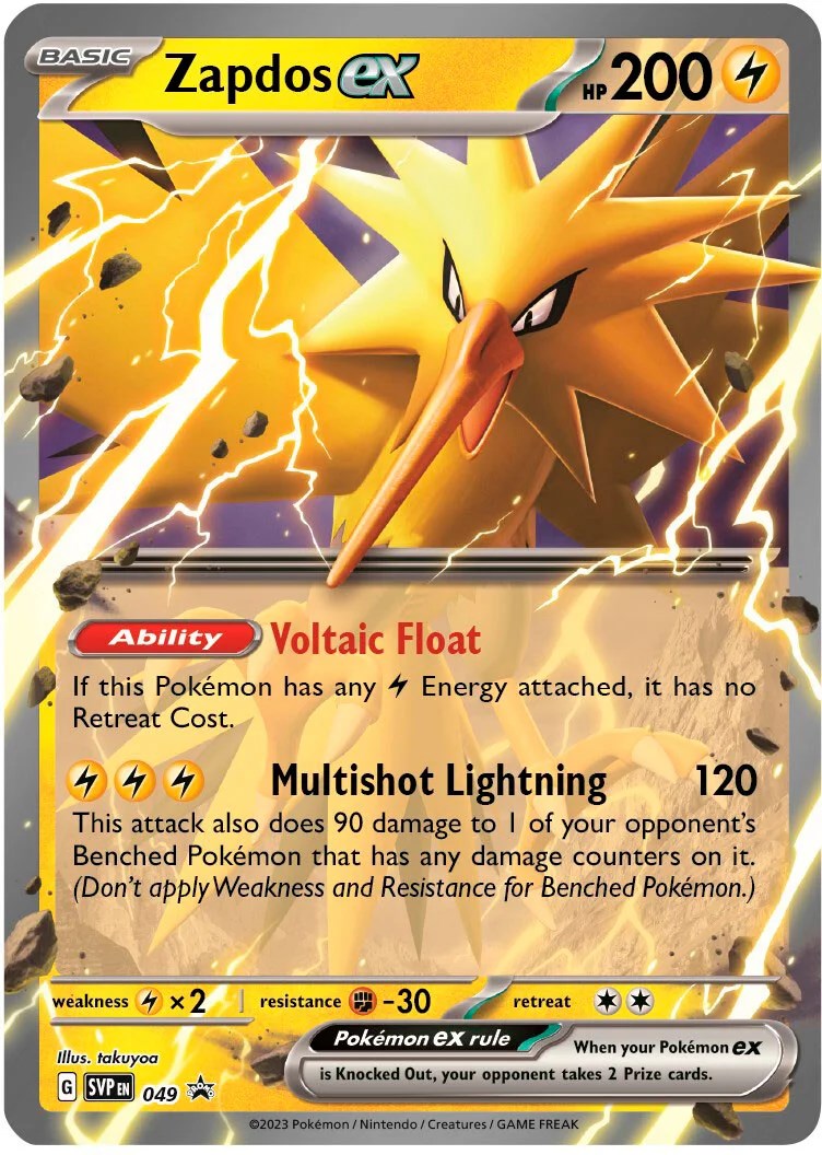 Zapdos ex (049) (Jumbo Card) [Scarlet & Violet: Black Star Promos] | Amazing Games TCG