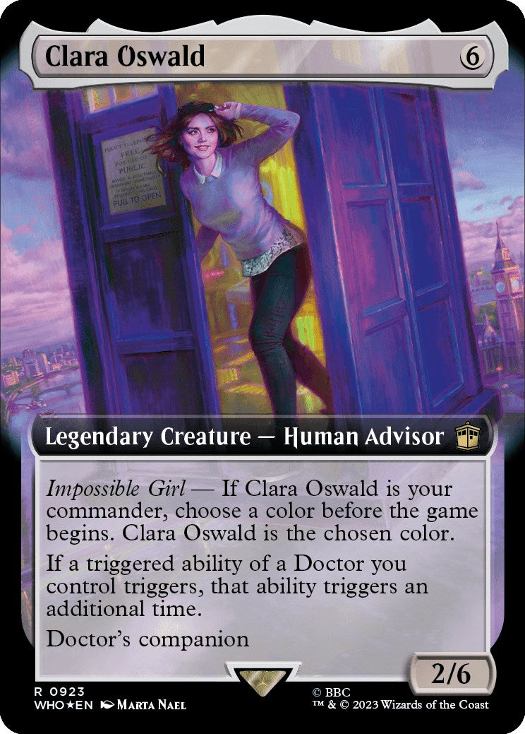 Clara Oswald (Extended Art) (Surge Foil) [Doctor Who] | Amazing Games TCG