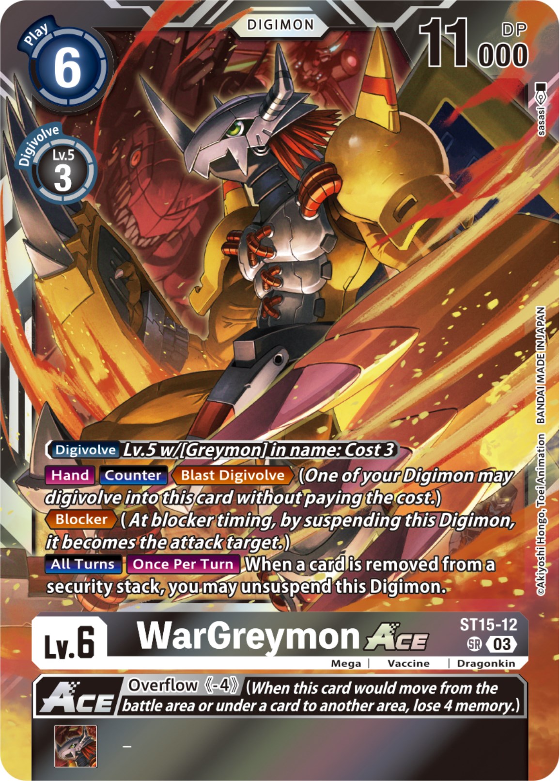 WarGreymon Ace [ST15-12] [Starter Deck: Dragon of Courage] | Amazing Games TCG