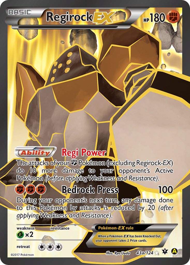 Regirock EX (43a/124) [Alternate Art Promos] | Amazing Games TCG