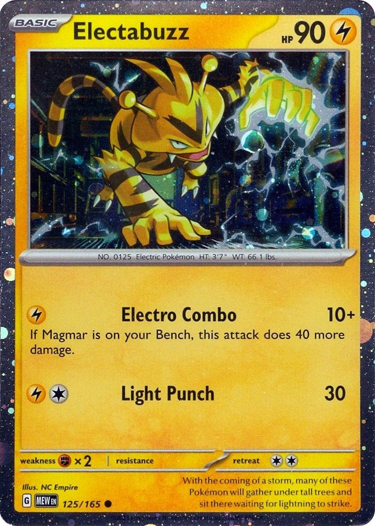 Electabuzz (125/165) (Cosmos Holo) [Miscellaneous Cards] | Amazing Games TCG