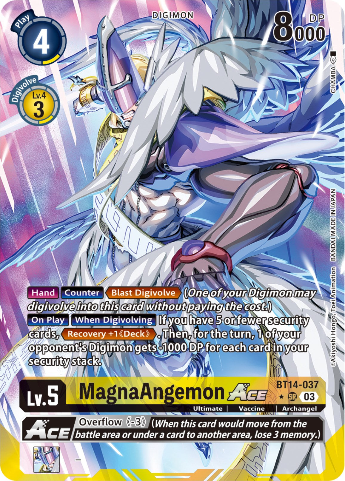 MagnaAngemon Ace [BT14-037] (English Exclusive Alternate Art) [Blast Ace] | Amazing Games TCG