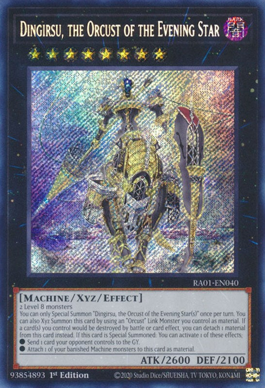 Dingirsu, the Orcust of the Evening Star [RA01-EN040] Secret Rare | Amazing Games TCG