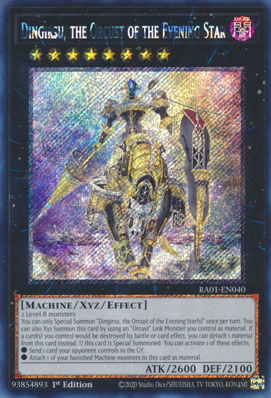 Dingirsu, the Orcust of the Evening Star [RA01-EN040] Platinum Secret Rare | Amazing Games TCG