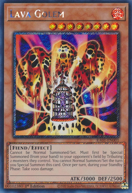 Lava Golem [RA01-EN001] Platinum Secret Rare | Amazing Games TCG