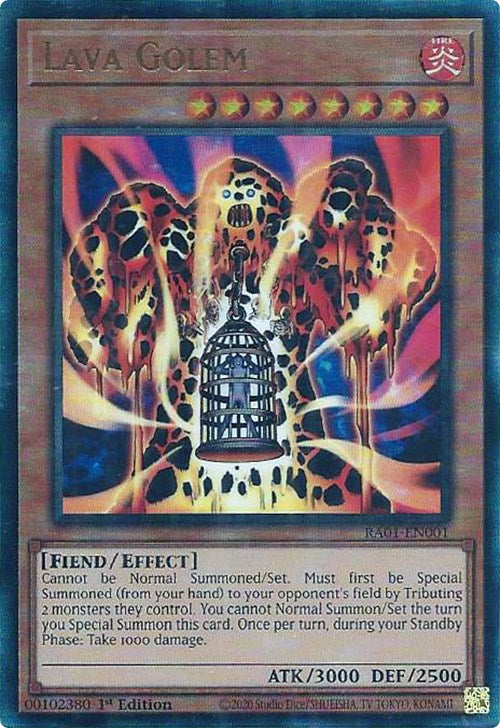 Lava Golem [RA01-EN001] Prismatic Ultimate Rare | Amazing Games TCG