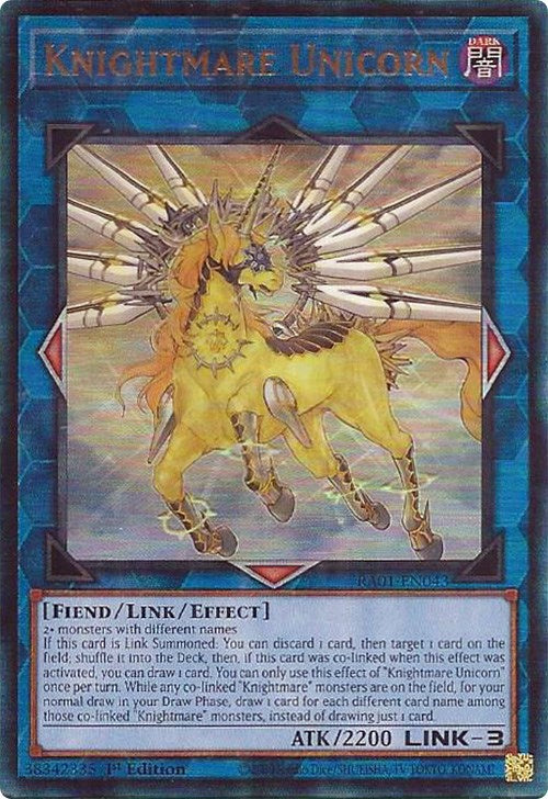 Knightmare Unicorn [RA01-EN043] Prismatic Ultimate Rare | Amazing Games TCG