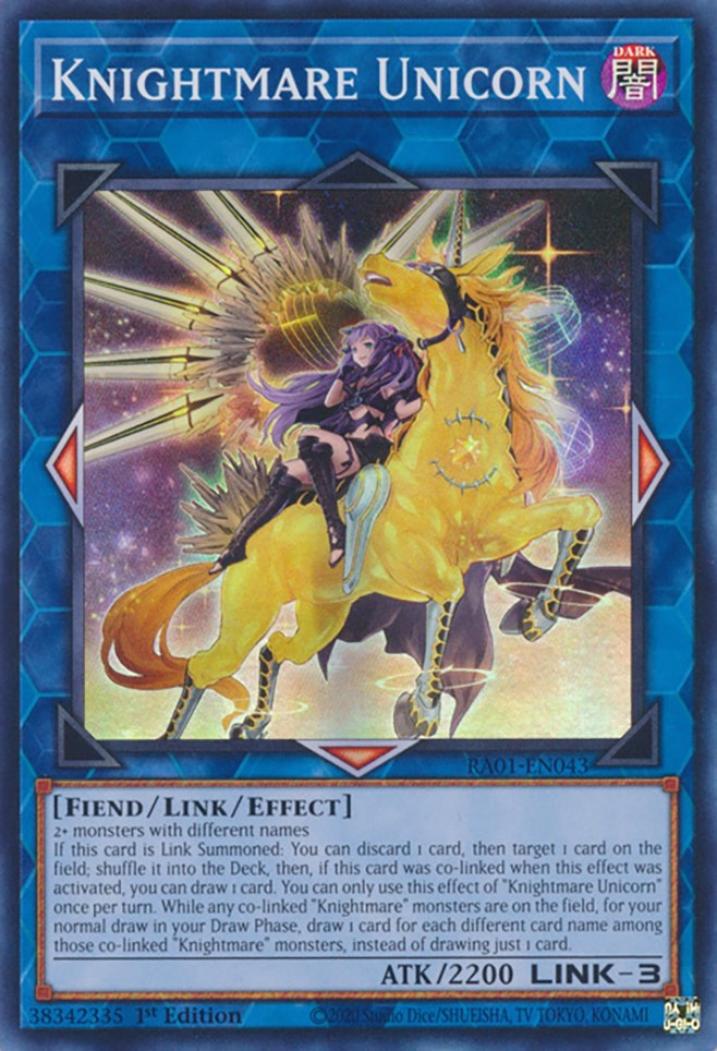 Knightmare Unicorn (Alternate Art) [RA01-EN043] Super Rare | Amazing Games TCG