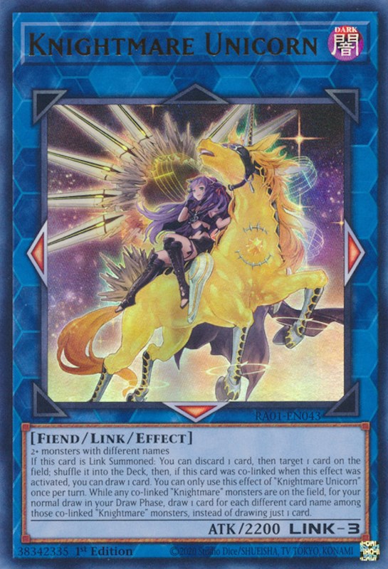 Knightmare Unicorn (Alternate Art) [RA01-EN043] Ultra Rare | Amazing Games TCG