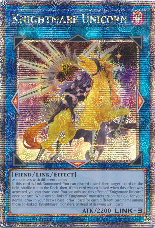 Knightmare Unicorn (Alternate Art) [RA01-EN043] Quarter Century Secret Rare | Amazing Games TCG